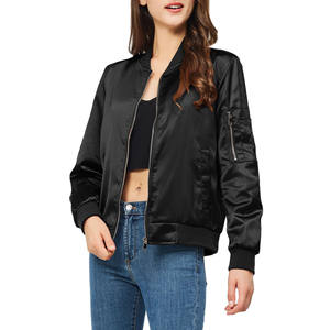 Vente en gros Veste en satin respirante légère et solide à manches longues pour femmes Vêtements de fitness à séchage rapide Vestes pour femmes - Product Image 1