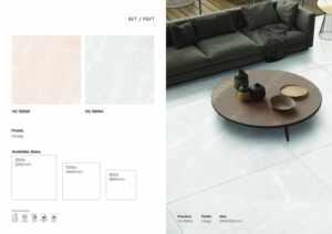 Carreaux de sol et de mur en porcelaine brillante 1200x1200 aspect marbre grand format - Product Image 2