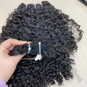 Burmese Curly & Straight Remy Wefts 100% Extensions de cheveux humains vietnamiens Machine facile à coiffer Double trame Usage domestique - Product Image 4