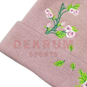 หมวกบีนนี่ผ้าฝ้ายสำหรับฤดูหนาวหมวกบีนนี่แบบถักพร้อมปักโลโก้ออกแบบได้ตามต้องการ-ให้ความอบอุ่นกลางแจ้ง - Product Image 4