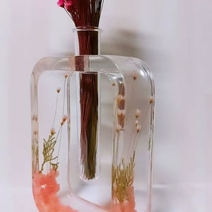 Cadre photo rectangulaire transparent fait main en os de buffle avec un design moderne pour mariage et décoration intérieure - Product Image 1