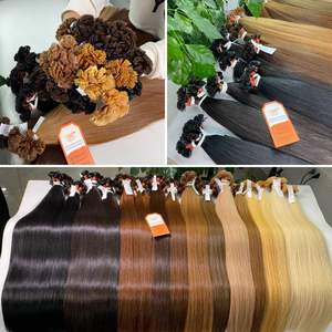 Extensions de cheveux à la kératine vietnamienne crue à pointe plate de haute qualité Cheveux humains alignés sur les cuticules - Product Image 6