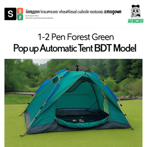 Tente automatique pop-up vert forêt pour 1-2 personnes, modèle BDT - Product Image 3