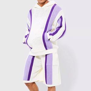 Wholesale Supplier Custom Made <b>Men</b> Hoodie & <b>Short</b> Set Fashionable Sportswear <b>Long</b> Sleeve Hoodie & <b>Shorts</b> Sets <b>For</b> Sale - Product Image 1