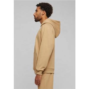 Sweat-shirt à capuche tendance pour homme, personnalisé, en coton épais de haute qualité, coupe oversize, avec broderie et impression en relief, en tissu tissé, modèle OEM 2024 - Product Image 3