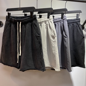 Pantalones cortos deportivos de algodón transpirable de verano para hombre con logotipo personalizado Servicio OEM Patrón sólido por RAM Industry - Product Image 2