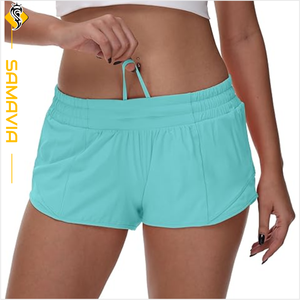 Pantalones cortos para correr de secado rápido para mujer, pantalones cortos de entrenamiento ligeros y transpirables de cintura alta para mujer, tendencia UE/EE. UU. Listo para enviar - Product Image 4