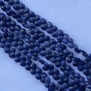6mm 8mm 10mm Naturel Bleu Sodalite Pierre Coeur Forme À Facettes Briolette Gouttes Perles pour La Fabrication De Bijoux Collier Bracelet En Ligne - Product Image 2