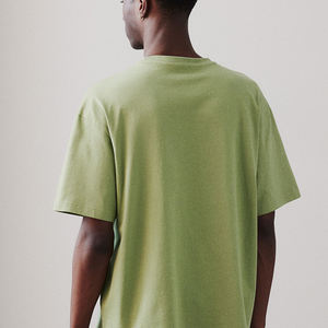 2025 camisetas de algodón/fibra de bambú para hombres de manga larga Boxy de gran tamaño 100% marca estilo pakistaní tela peinada - Product Image 3