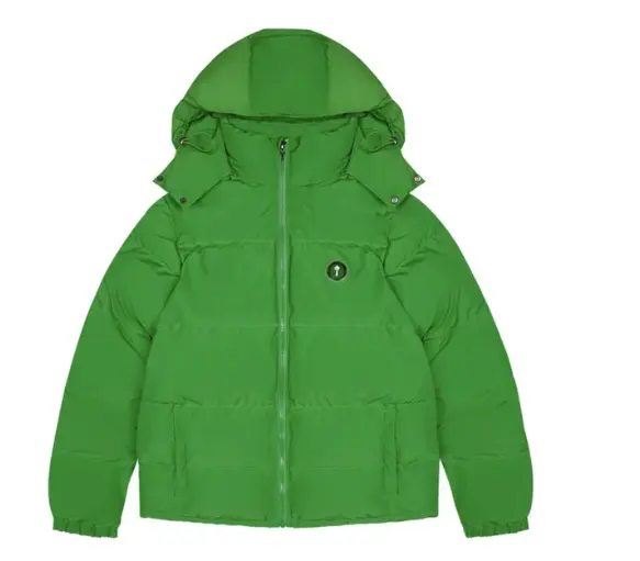 MENS TRAPSTAR GREEN IRONGATE JACKET DETACHABLE HOODIE