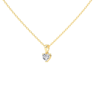 AIPO-080 Collier classique avec diamants étincelants pour femme en or jaune platine ou en or blanc et or rose - Product Image 2