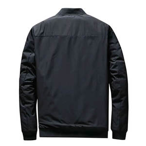 Chaqueta de los hombres chaquetas de bombardero con cremallera completa bolsillos abrigo de otoño invierno a prueba de viento chaquetas de prendas de vestir cálidas - Product Image 3