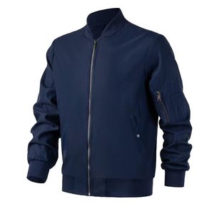 ... Chaqueta bomber transpirable para hombre con puños acanalados y cuello de tela ligera ideal para capas de estilo casual y uso al aire libre - Product Image 5