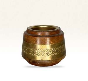 Nuevo diseño elegante Mubakhara de madera sobre soporte de metal Quemador de incienso Bakhoor Hecho en madera de mango y metal - Product Image 5