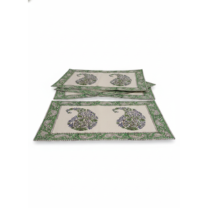 Ensemble de sets de table en coton imprimé floral vintage faits à la main, lavables et réutilisables pour une utilisation en extérieur et à la maison - Product Image 1