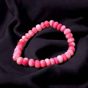 Pink Opal <b>Beaded</b> <b>Bracelet</b> 7-9mm Natural Gemstone Jewelry Handmade Candy Opal Summer Style Beach Fashion Trend 2025 Jewelry - Product Image 6