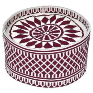 Nouvelle vente chaude : Chapeau Namaz Topi Kufi Barkati pour hommes musulmans omanais, design personnalisé rouge élégant, coton/lin, ODM, toutes saisons - Product Image 1