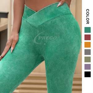 Custom Wholesale High Quality Womens Yoga <b>Leggings</b> Breathable Spandex <b>Nylon</b> Elastic Waist Activewear Tie Dye Fitness <b>Leggings</b> - Product Image 5