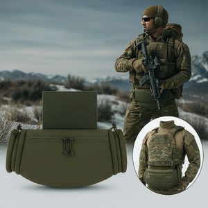 Chauffe-mains tactique d'extérieur, pochette isolée en polaire camouflage pour la chasse, le camping et les conditions climatiques froides - Product Image 4