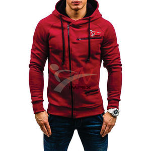 Sweat à capuche zippé pour homme de haute qualité avec logo imprimé personnalisé, tissu écologique imperméable, couleur et taille personnalisées - Product Image 5