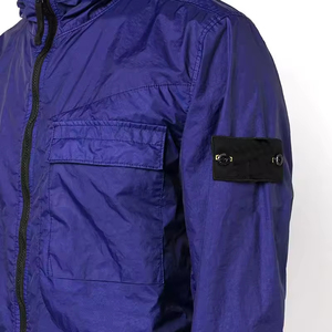 Mens <b>Running</b> Windbreaker <b>Jacket</b> Hooded Stand Collar Quick Dry <b>Lightweight</b> Sportswear Gym Jogger Outdoor Front Logo - Product Image 3