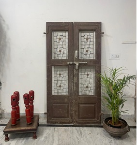 Panneaux de porte en bois massif antique sculptés à la main pour Villa de luxe avant salon meubles de maison chambre bureau extérieur salle à manger - Product Image 1