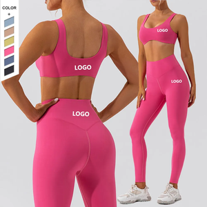 OEM Mujeres XL Tamaño Sexy Yoga Sujetador deportivo Legging Gym Fitness Set Color sólido sin problemas a prueba de golpes Athletica Plus Size Friendly - Product Image 6