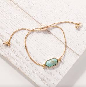 Nouveau collier ras du cou en macramé à la mode Holite cristal Rectangle en forme de pendentif collier Boho collier réglable pour cadeau de noël - Product Image 2