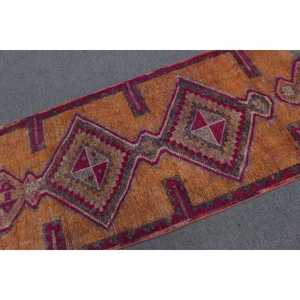 พรมวินเทจขนาด 3x11.5 ฟุต, พรมตุรกี, พรมโมร็อกโกสีแดงเฮอร์กี - Product Image 5