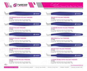 Pince à épiler à pointe fine en acier inoxydable Diamond Grip Best Design Bulk New Bulk Faux Eyelash Tweezers - Product Image 5