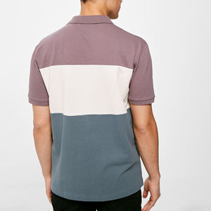 Nouveau style de polos d'été à manches courtes pour hommes avec tissu en toile à motif uni unique respirant et élégant - Product Image 2