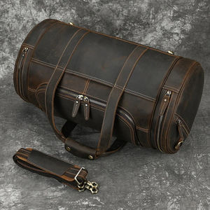 Sac de voyage pour homme Original Outdoor Weekender Sport Valise en cuir véritable Duffle Sac de voyage pour homme Messager en cuir - Product Image 5