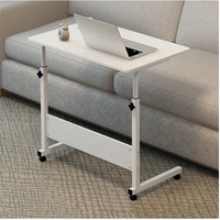 Support d'ordinateur portable moderne réglable en hauteur avec base à roulettes, compact pour les intérieurs modernes résidentiels et commerciaux
