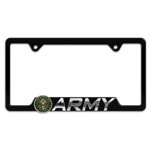 Marco de Matrícula de Metal Negro 3D Oficialmente Licenciado del Ejército de los Estados Unidos - Product Image 1