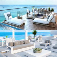 Ensemble de canapés de jardin en tissu imperméable de style nordique moderne Jotel, mobilier d'extérieur commercial de luxe pour hôtels, projets de villas et complexes hôteliers