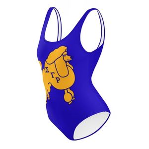 Sigma Gamma Rho barboncino intero costume da bagno HBCU greco Sorority abbigliamento 82 poliestere 18 Spandex cloro resistente a 4 vie - Product Image 4