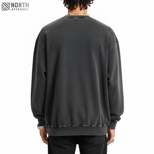 2025 fabricants impression personnalisée 350gms sweats à capuche de haute qualité sweats surdimensionnés unis sweats à capuche et sweat-shirts pour hommes lavés - Product Image 2