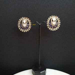 Purple Stone Moissanite <b>Fashion</b> <b>Earrings</b> - Product Image 3