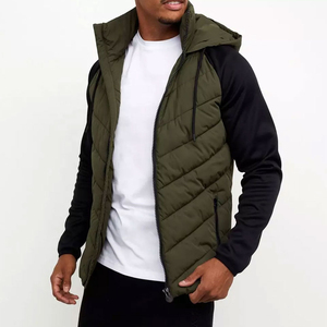 แจ็กเก็ตปลาปักเป้าสีทึบสำหรับผู้ชายเสื้อแจ็กเก็ตบุนวมแฟชั่นสตรีทแวร์ผลิตจากปากีสถาน - Product Image 1