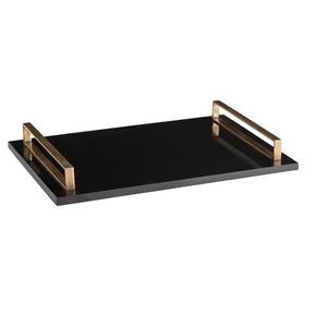 Royal Looking Restaurant Hotels Tabletop Black <b>Marble</b> Serving <b>Tray</b> Attractive Designer Dinnerware Food Serving Dish <b>Tray</b> - Product Image 1