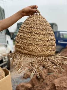 Lámpara colgante artesanal de algas marinas para iluminación de comedor fabricada en Vietnam con material tejido natural ecológico - Product Image 4