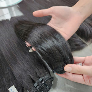 Paquetes de cabello humano virgen de doble estiramiento Extensión recta de grado 11A Paquetes de cabello liso de hueso 100% Proveedores Cutícula cruda alineada - Product Image 2