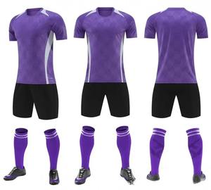 Conjunto de uniforme de fútbol para adultos, ropa de equipo deportiva de manga corta, camiseta de fútbol de competición de entrenamiento para hombres con texto impreso - Product Image 5