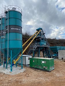 Machine de dosage de béton compacte à haut rendement 120 M3/h avec des composants de base tels que le roulement PLC de boîte de vitesses de moteur de pompe - Product Image 3