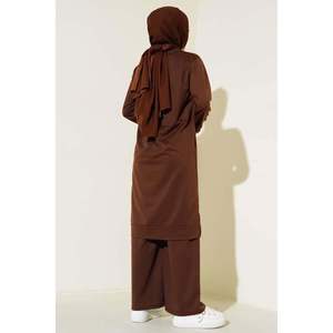 ชุด2ชิ้นขากว้างปักสีน้ำตาลสำหรับผู้หญิง - Product Image 4