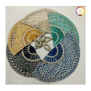 Ventas al por mayor Seagrass Handfan Vietnam Material Natural hecho a mano para refrigeración y decoración Seagrass Handfan Export Standard Supply - Product Image 4