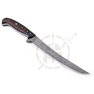Carbon Steel Pattern Bread Slicing Fillet Cutting <b>Knives</b> Resin <b>Handle</b> Eco-Friendly Dishwasher Safe Adjustable Hand Orientation - Product Image 5