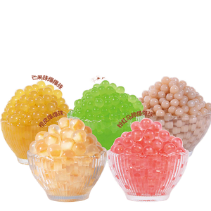 Diverses <span class=keywords><strong>perles</strong></span> aromatisées Popping Beads Ingrédients thé au lait comprend fraise mangue châtaigne d'eau Autres arômes <span class=keywords><strong>de</strong></span> fruits Bubble Tea - Product Image 1