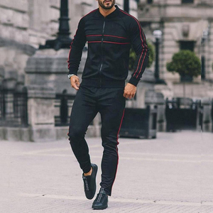 Mode 2025, sweat à capuche personnalisé en polaire technique, automne-hiver, 2 pièces, sweat à capuche décontracté en coton, coupe-vent, strass, imprimé uni, homme - Product Image 6