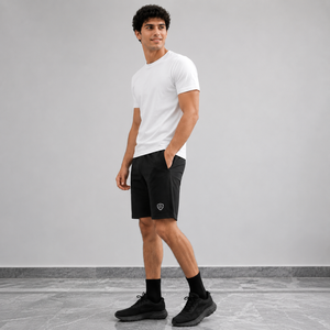 Pantalones Cortos de Baloncesto Dominance Performance Negros con Logotipos Estampados en Relieve con Pedrería - Product Image 5